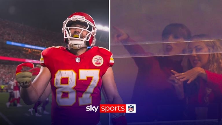 Playing for the crowd | Kelce celebrates with dance for fiancee Swift
