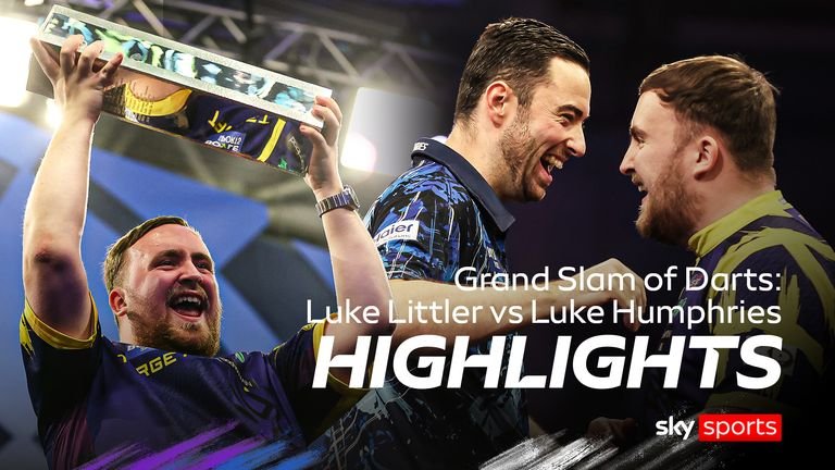 Highlights from the Grand Slam of Darts semi-final clash between Luke Littler and Luke Humphries