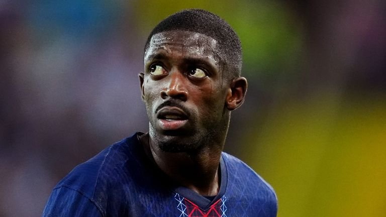 Paris Saint-Germain's Ousmane Dembele during the UEFA Super Cup Final at the Bluenergy Stadium in Udine, Italy.