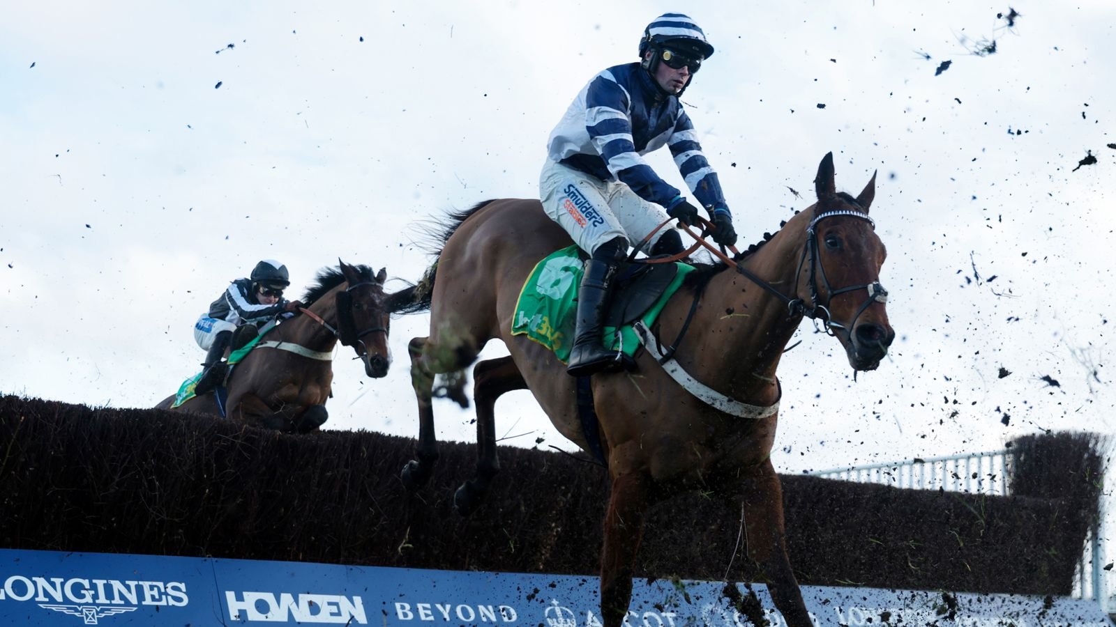 Vincenzo, ridden by Dylan Johnston, on the way to winning the bet365 Handicap Chase at Ascot