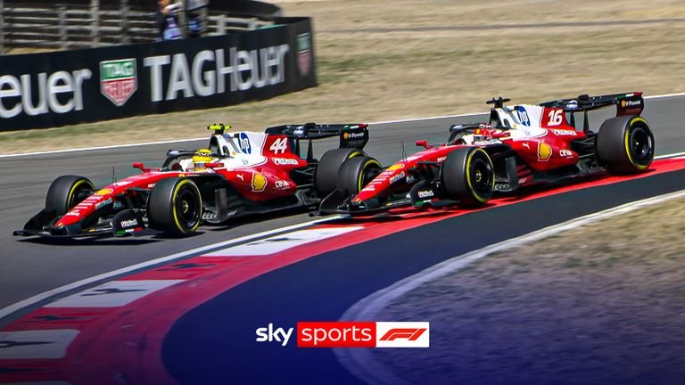 Chinese Grand Prix: Charles Leclerc lunged at Lewis Hamilton as Ferrari almost touched in the Sprint