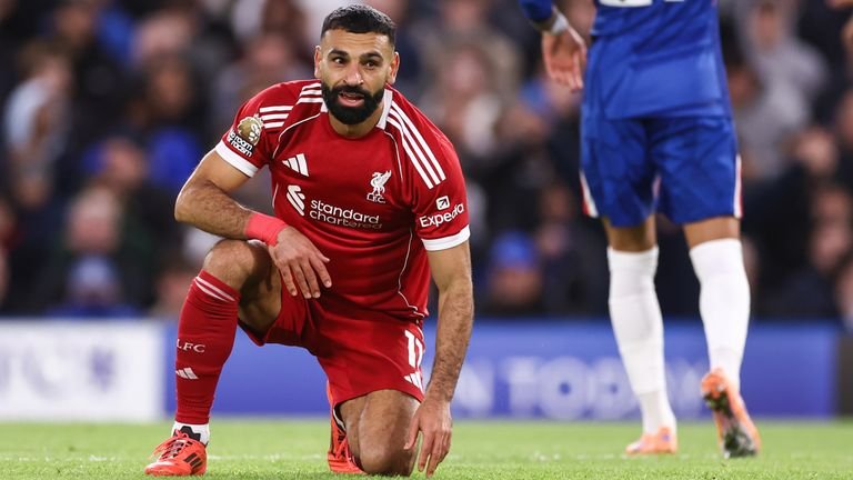Mo Salah comes off the floor in Liverpool's loss to Chelsea