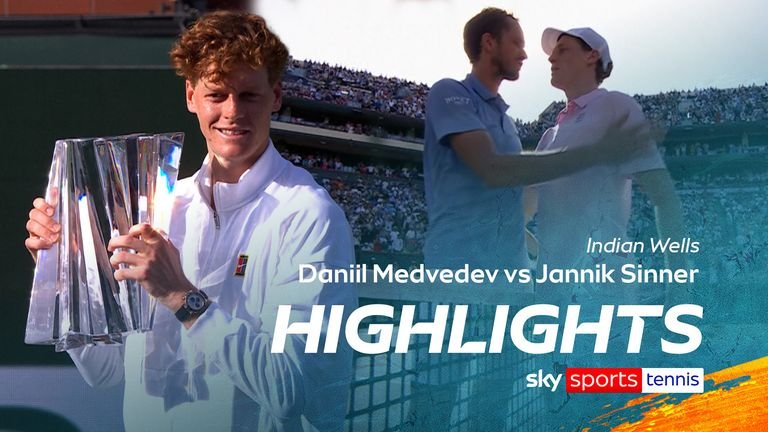 Highlights from the 2026 Men's Indian Wells Final between Daniil Medvedev and Jannik Sinner. 