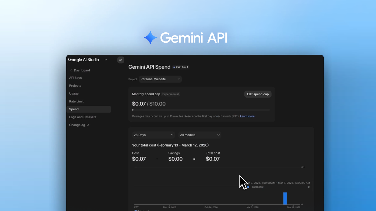 More transparency and control over Gemini API costs