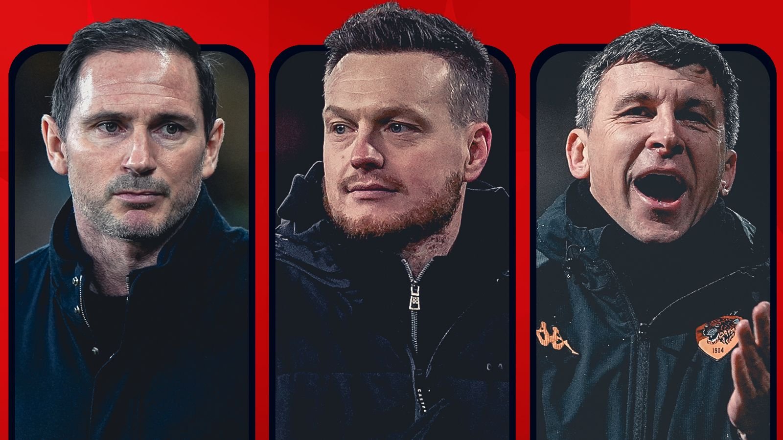 Kieran McKenna, Frank Lampard, Kim Hellberg, Sergej Jakirovic