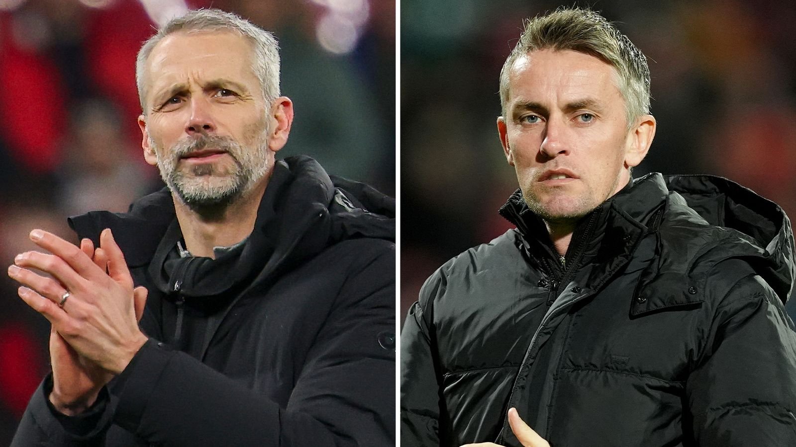 Marco Rose and Kieran McKenna