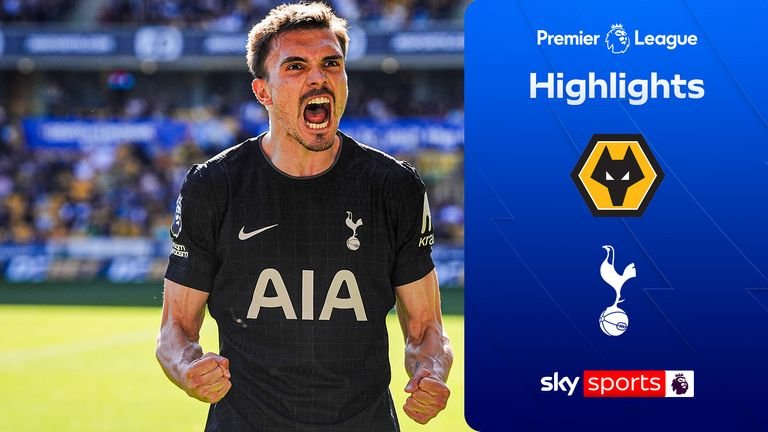 Highlights from the Premier League match between Wolves and Tottenham Hotspur.