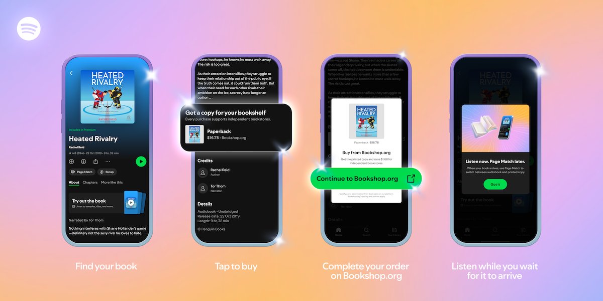 Spotify launches the option to buy physical books in the US and UK