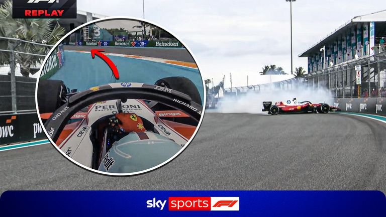 Charles Leclerc received a 20-second penalty for cutting several corners on the final lap after spinning and damaging his car.