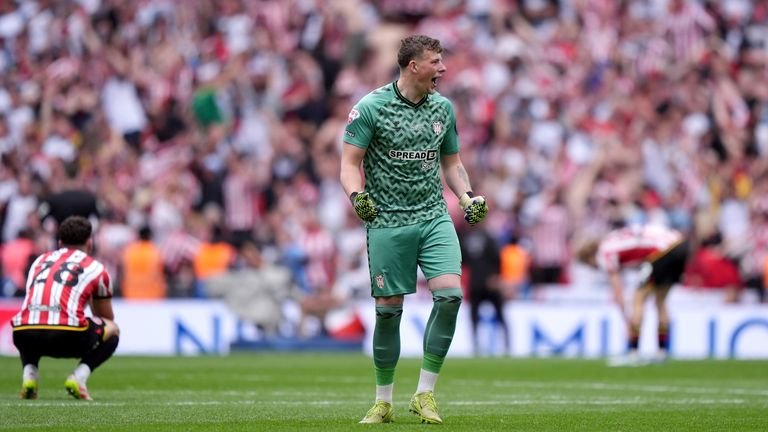 Goalkeeper Anthony Patterson won promotion to the Premier League through the play-offs with Sunderland last season