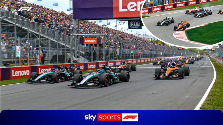 Watch Lando Norris grab the lead in a CHAOTIC Canadian GP race start