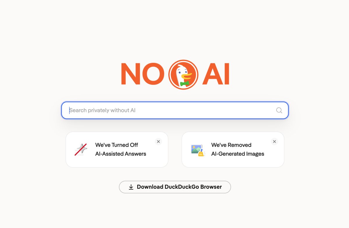 DuckDuckGo No AI