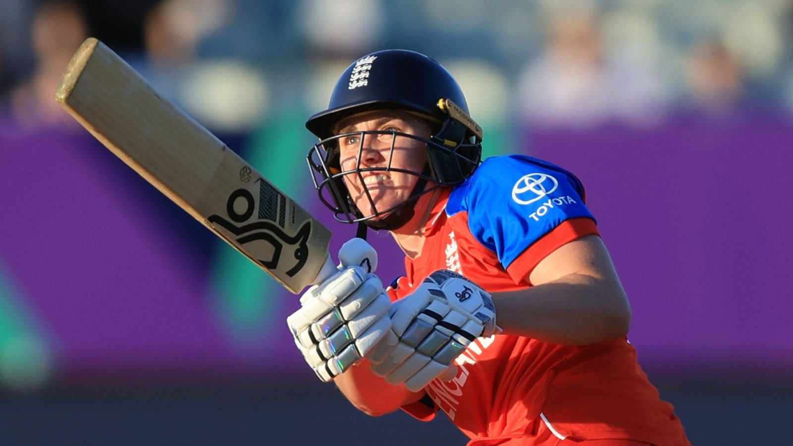 England captain Nat Sciver-Brunt bats during the 2026 ICC Women's T20 World Cup (PA Images)