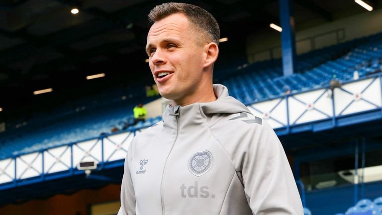 GLASGOW, SCOTLAND - SEPTEMBER 13: Hearts' Lawrence Shankland during a William Hill Premier League match between Rangers and Heart of Midlothian at Ibrox Stadium on September 13, 2025 in Glasgow, Scotland. (Photo by Alan Harvey/SNS Group)