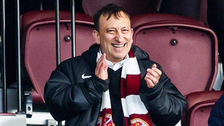 EDINBURGH, SCOTLAND - OCTOBER 26: Hearts investor Tony Bloom during a William Hill Premiership match between Heart of Midlothian and Celtic at Tynecastle Park on October 26, 2025 in Edinburgh, Scotland. (Photo by Craig Foy/SNS Group)