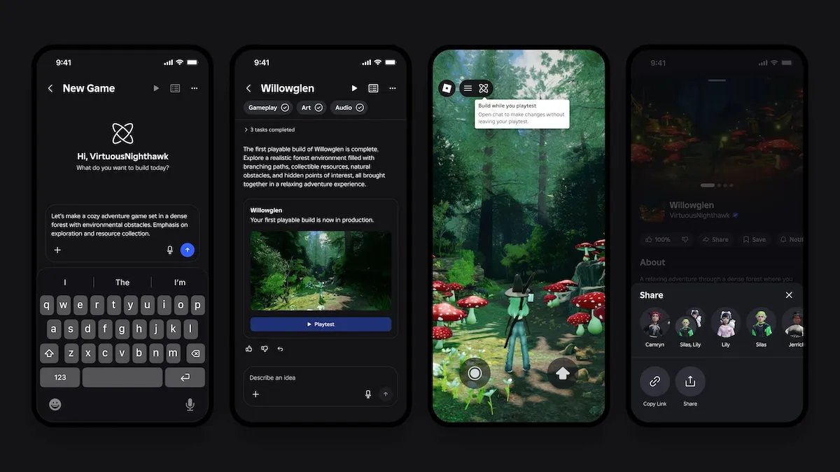 Roblox is launching an AI-powered game creation feature in its mobile app